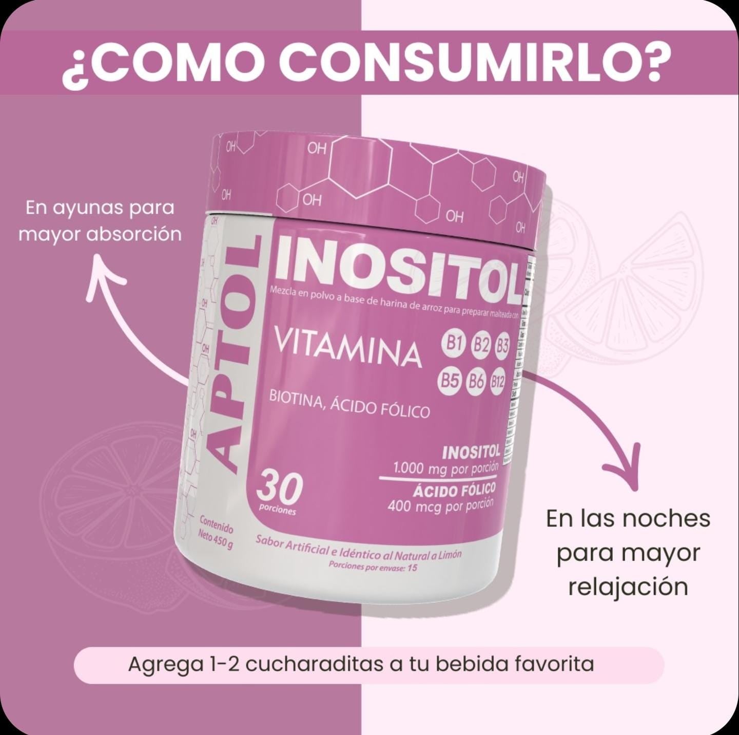 Suplemento Inositol polvo