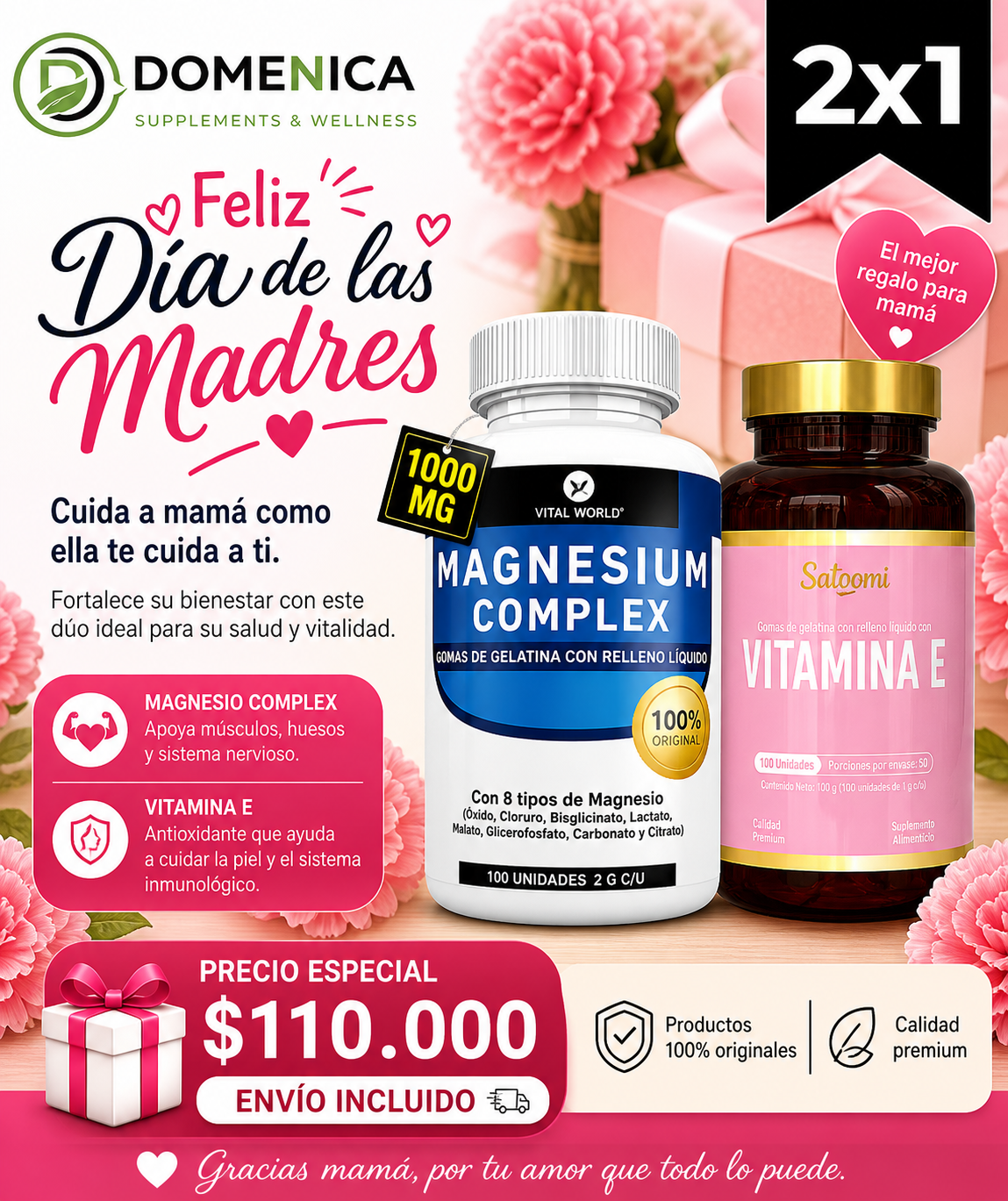 MAGNESIO COMPLEX + VITAMINA E COMBO