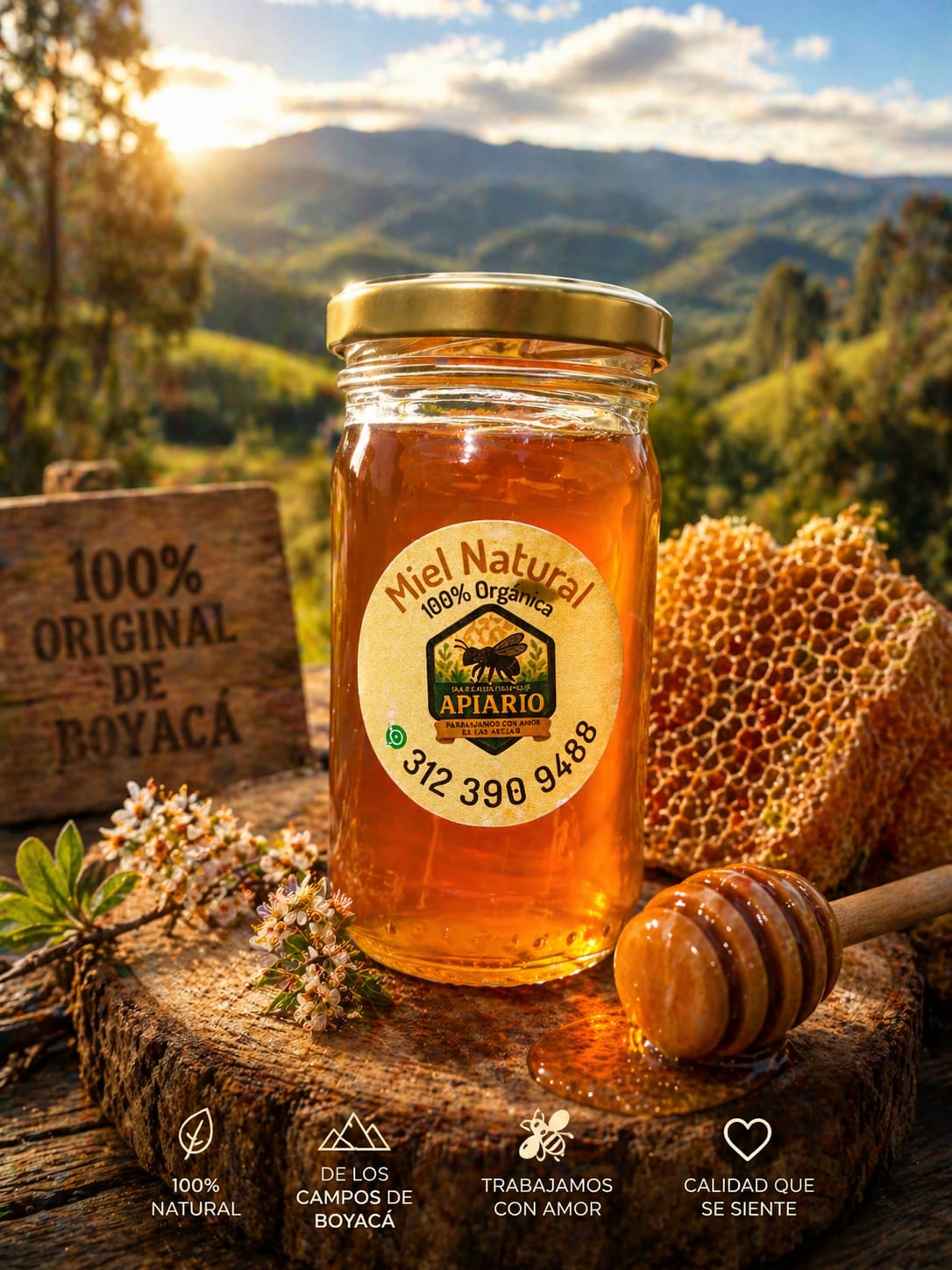 Miel Natural 100% Original de Boyacá