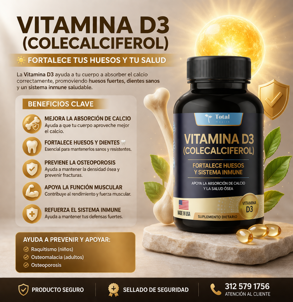 Suplemento Calcio 600 Con Vitamina D3